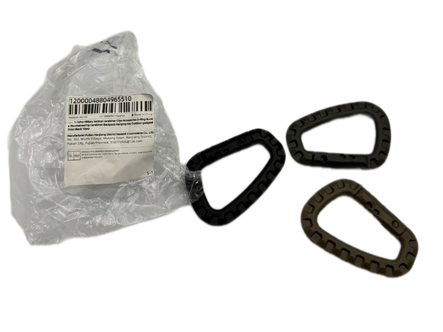 Tactical Accessory Carabiner Clips-2pcs