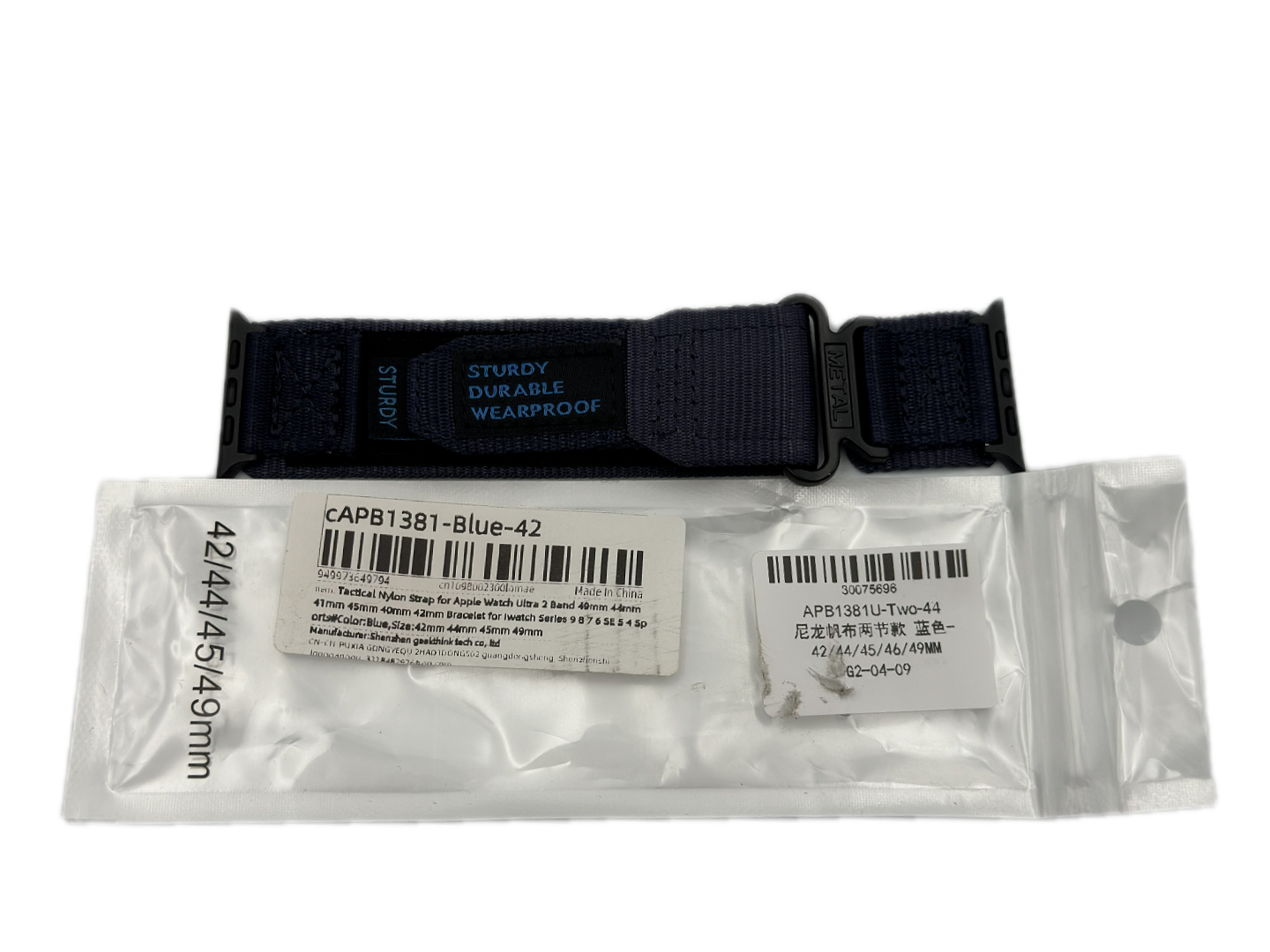 Nylon Smart Watch Strap BLU