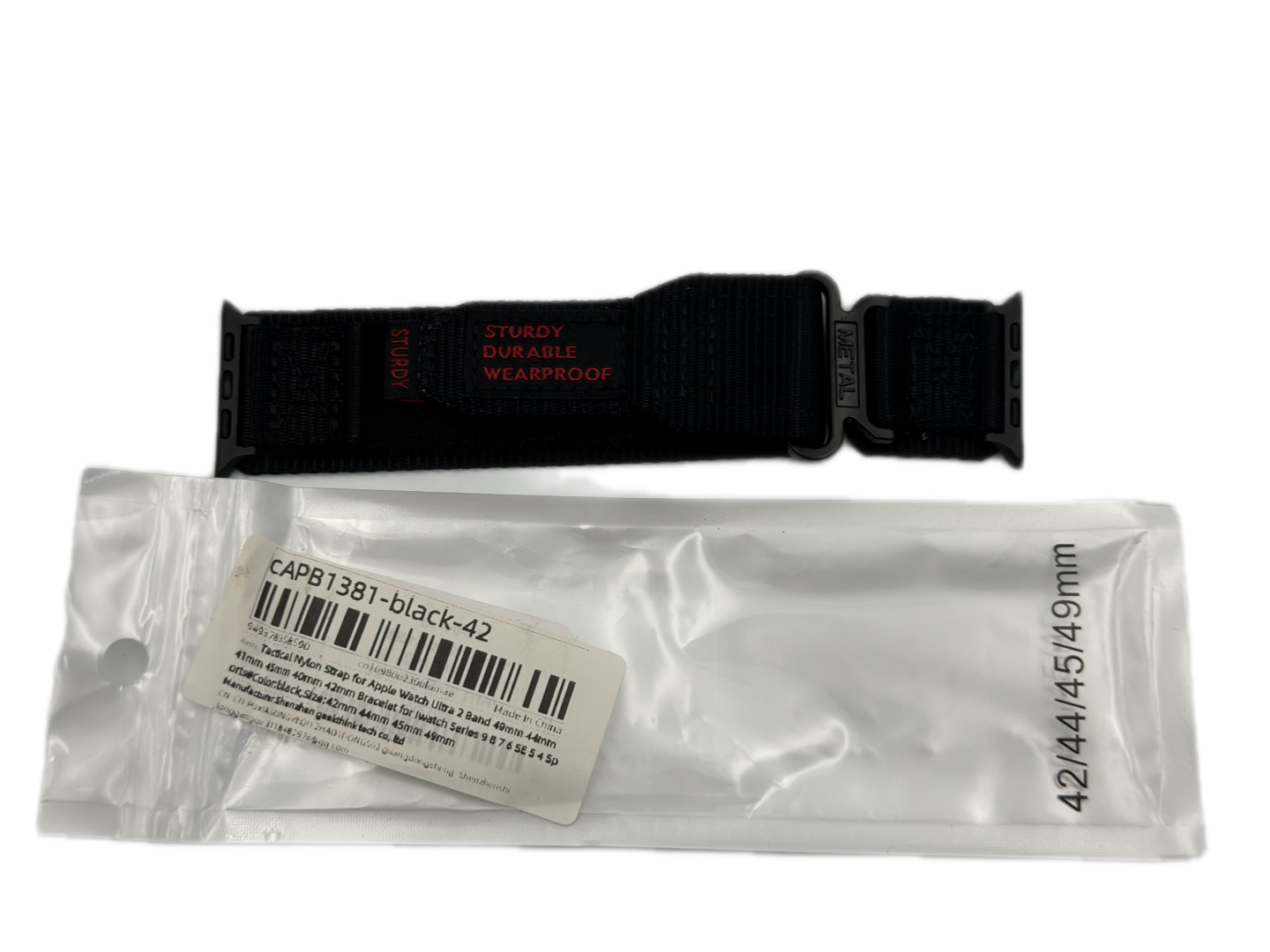 Nylon Smart Watch Strap BLK