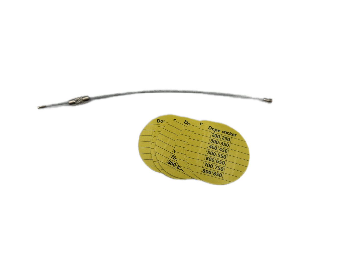 Scope Turret Dope Sticker Set with Retention Cable