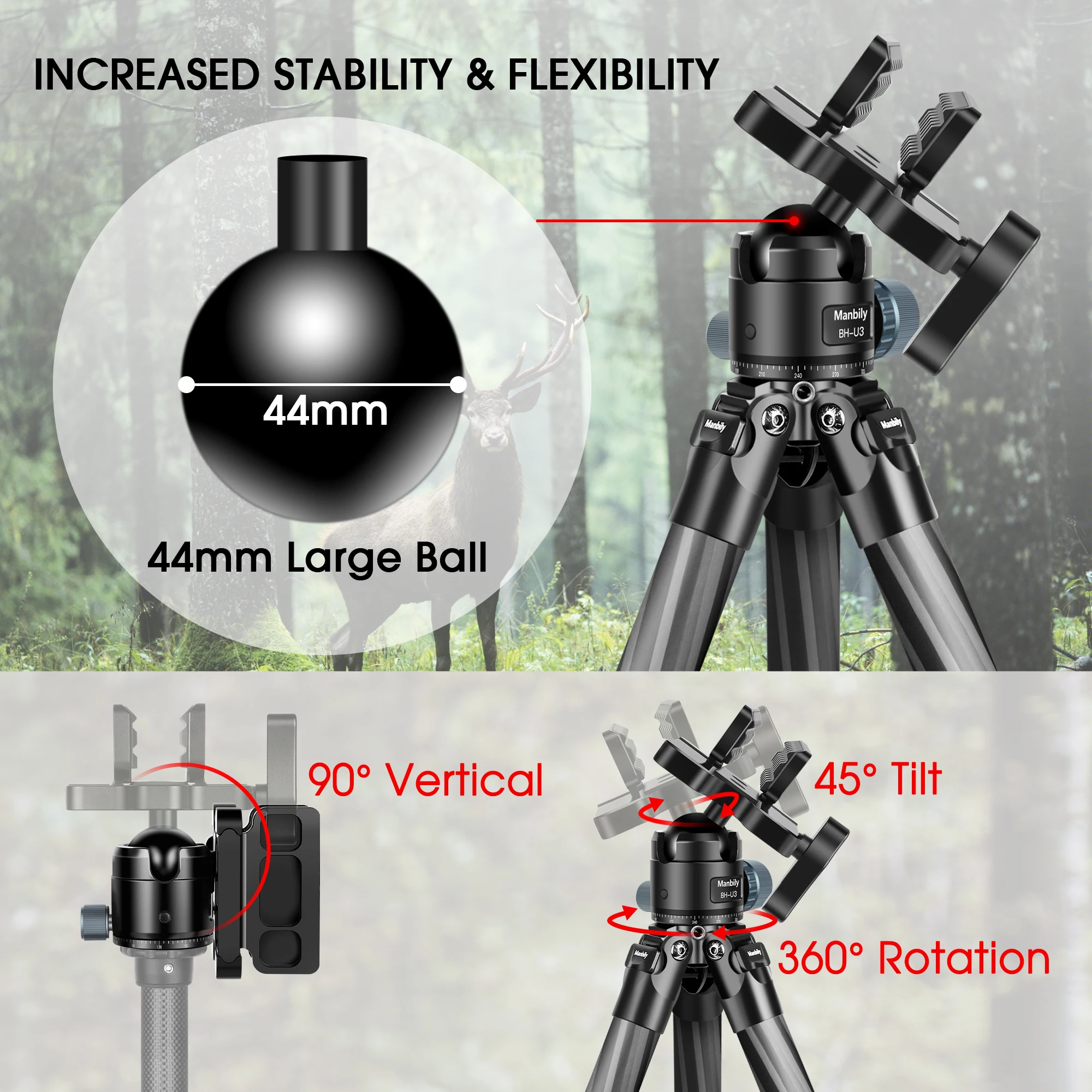 Heavy-Duty Carbon Fibre Tripod-36mm - Image 6