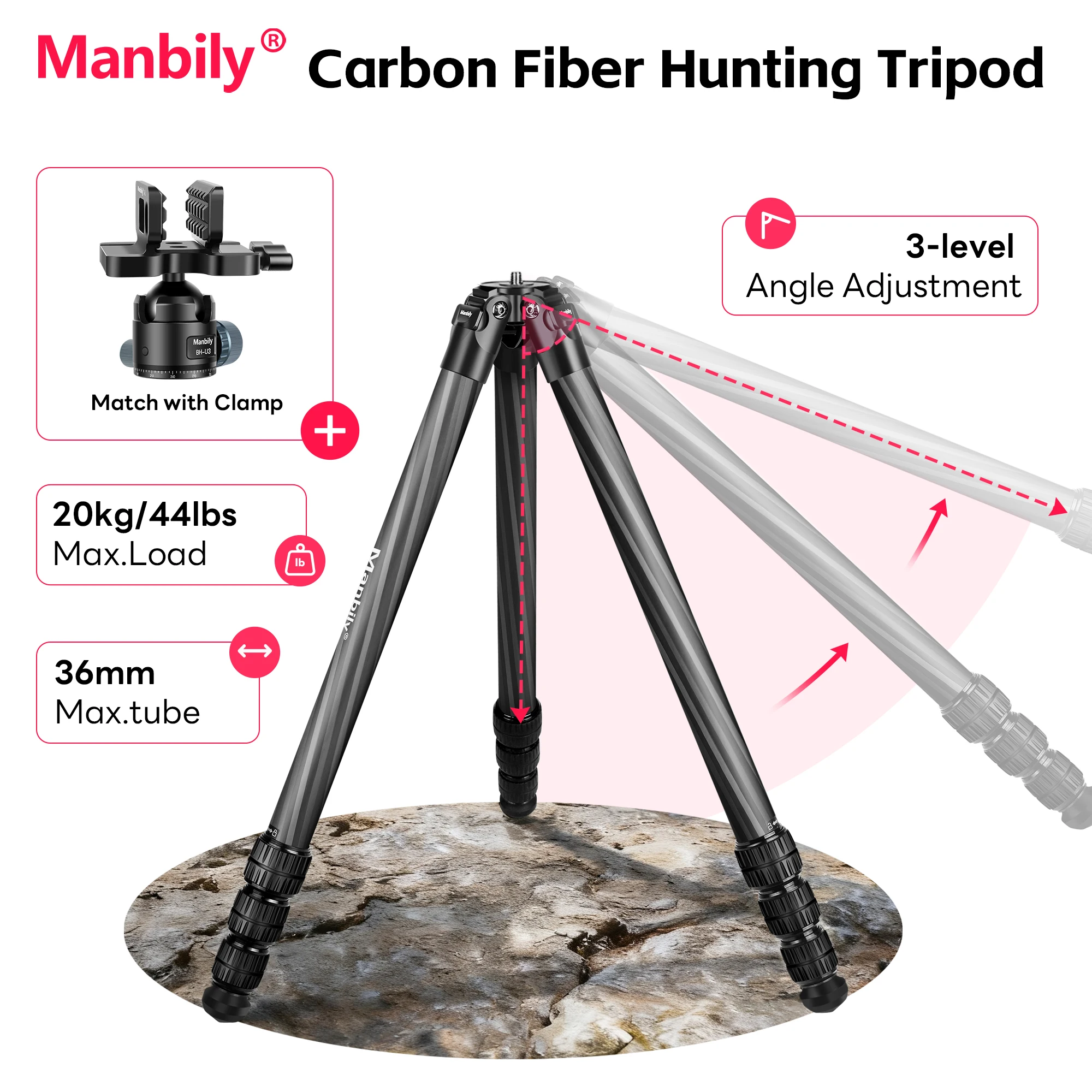 Heavy-Duty Carbon Fibre Tripod-36mm