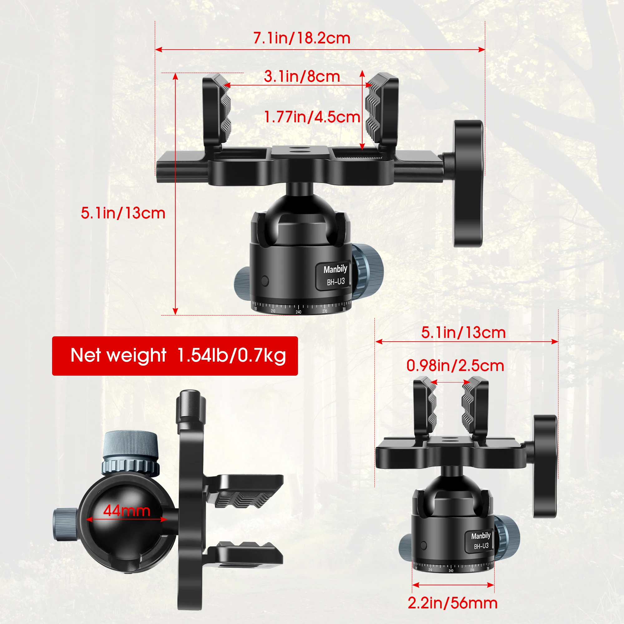 Heavy-Duty Carbon Fibre Tripod-36mm - Image 2
